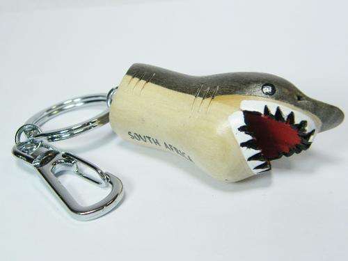 South Africa wooden shark keyring holder - as per photo