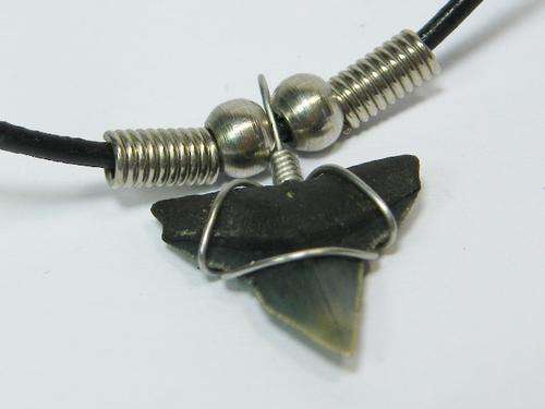 Fashion necklace with Megalodon tooth - 46cm chain - as per photo