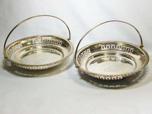 Lot of 2 Emess silverplated cookie baskets - as per photo