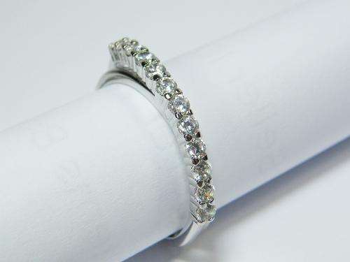 Unusual dress ring with with stones - size T / 10 - as per photo