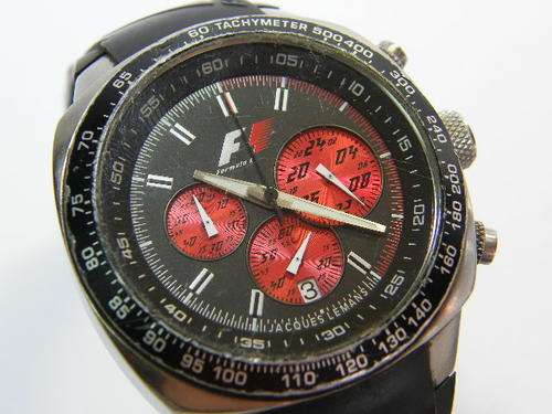 Jacques Lemans F1 chronograph F5014 mens watch - rubber strap is broken - as per photo