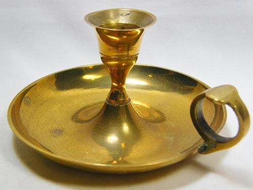 Vintage brass candle holder - perfect for load shedding -  as per photo