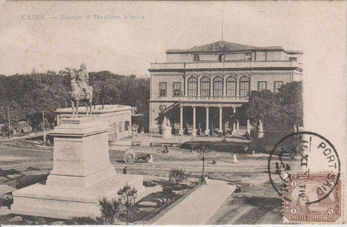 Postcard from Port Said Egypt to Port Elizabeth South Africa 16 November 1910 with Egypt stamp