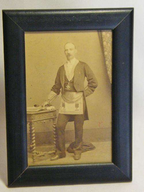 Antique picture in frame of Masonic Lodge Officer  as per photo