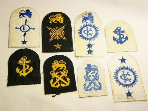 Lot of 8 different SA Navy rank badges - as per photo