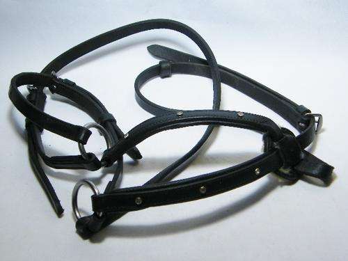 Leather horse grackle noseband - excellent condition - as per photo