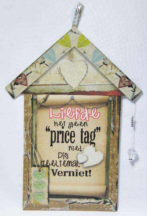 '' Liefde het geen price tag nie! Dis heeltemal verniet" - Home humor wall hanging @ Crazy R1 start