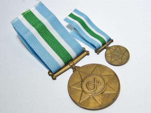SADF Unitas medal plus miniature - number 043823 - as per photo