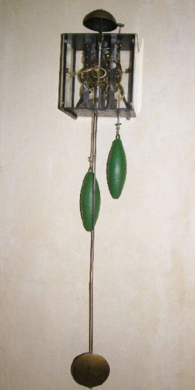 Antique French Morbier clock with modern perspex case - movement from 19th century with pendulum and