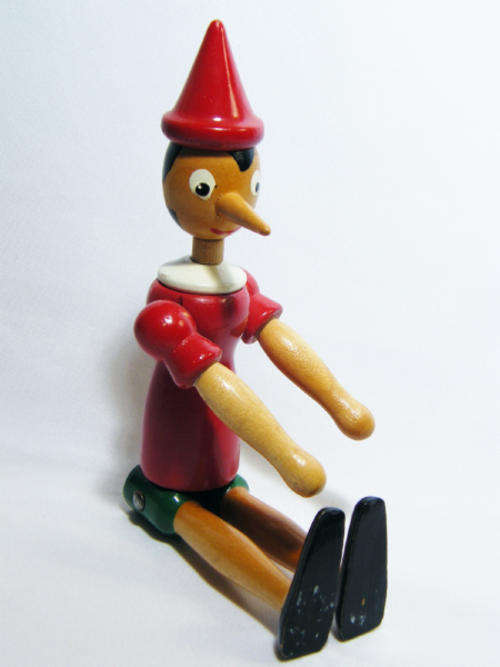 Vintage wooden Pinocchio puppet - as per photo