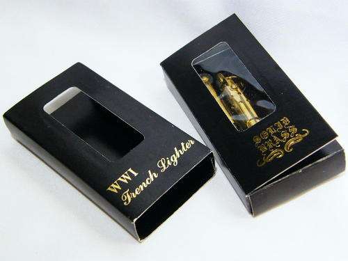 Vintage WW1 trench lighter - solid brass - in original box - as per photo