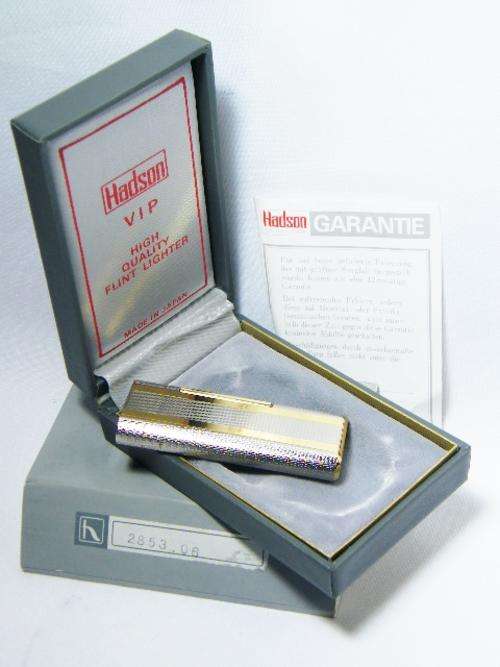 Vintage Hadson VIP flint lighter in box - not working - as per photo