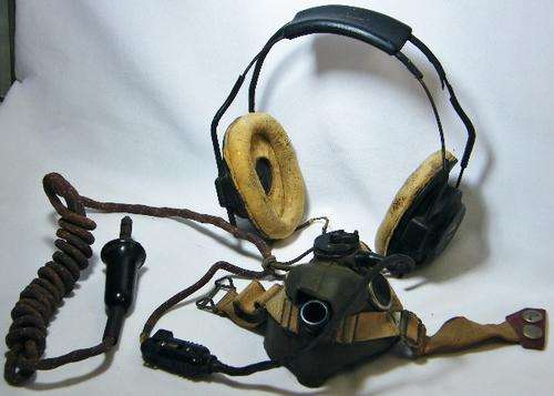 Military headset & mouthpiece as used by Dominions & RAF in 1950-1960 - as per photo