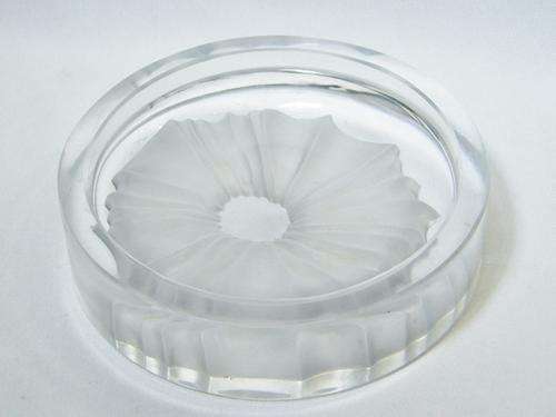 Vintage glass large round paperweight - as per photo