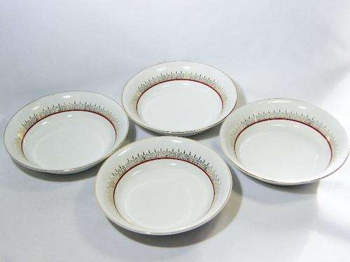 Vintage set of 4 Myott England porridge bowls - as per photo