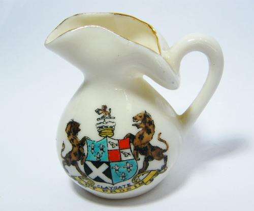 Claygate crested china miniature porcelain jug - as per photo