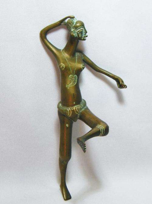 Vintage African brass dancing figurine - as per photo