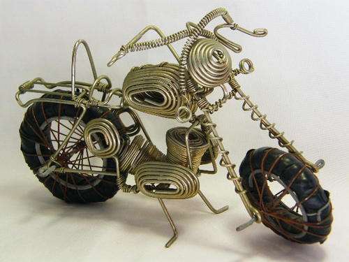Handmade wire art motorcycle - as per photo