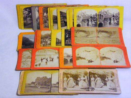 Lot of 31 mixed stereoscope viewer cards - as per photo