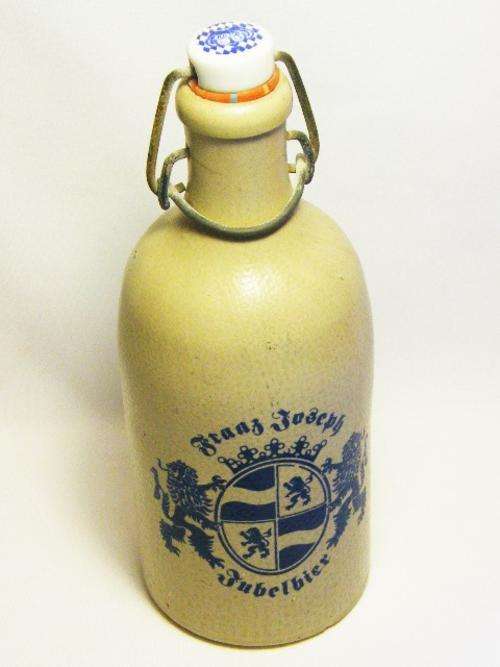 Antique Franz Joseph Jubelbier bottle with lid - as per photo