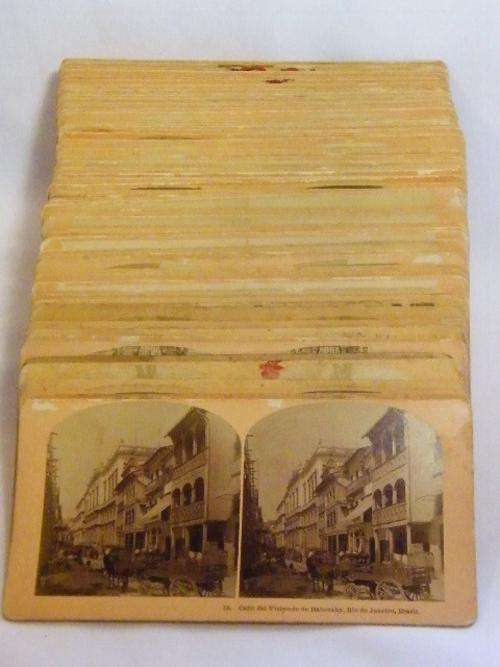 Lot of 100 stereoscope viewer cards by B.W Kilburn - as per photo