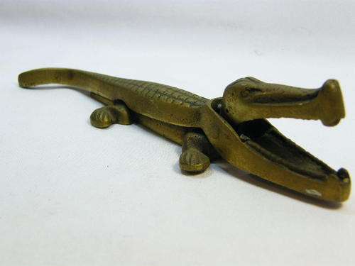 Vintage brass alligator nutcracker - as per photo