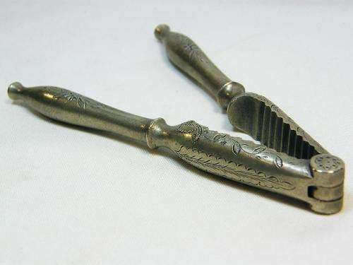 Antique engraved nutcracker - flower pattern - as per photo