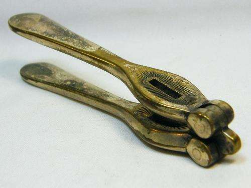 Vintage silverplated brass nutcracker - as per photo