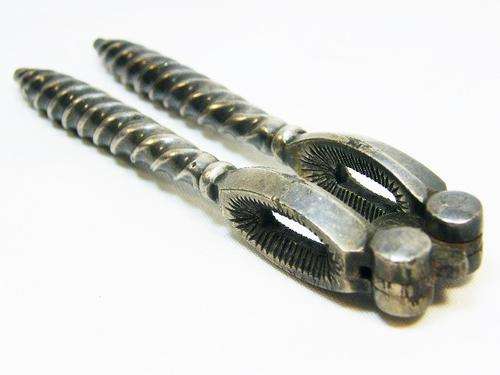 Antique silverplated nutcracker with twisted arms - as per photo