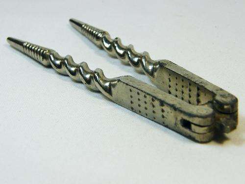Vintage silverplated nutcracker with Barley twist handles - as per photo