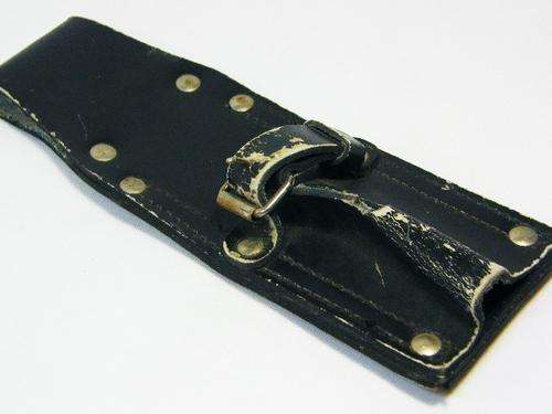 Black leather military bayonet frog - as per photo