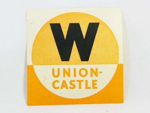 Union Castle luggage label 'W'