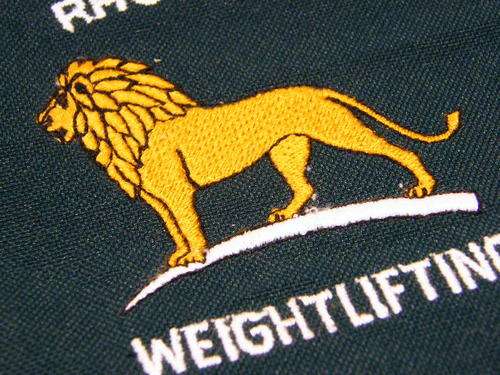 Vintage Rhodesia weightlifting sports blazer badge - as per photo