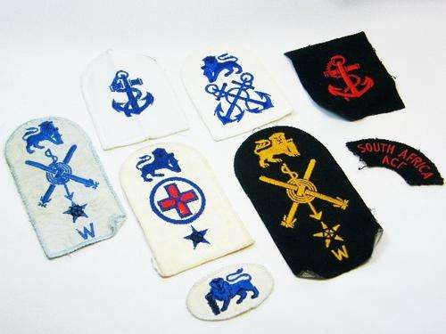 Lot of 8 SA Navy rank badges - as per photo