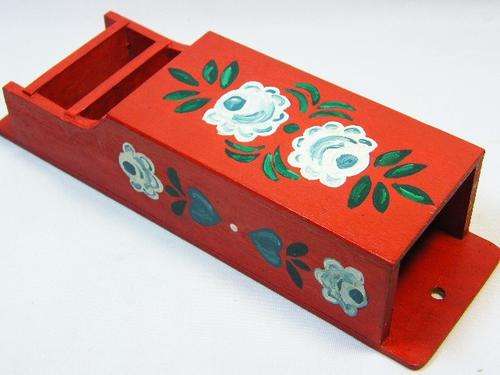 Vintage wooden matchbox holder - as per photo