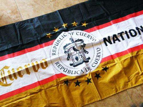 Cuervo Nation tequila flag for bar display - size 148cm x 92cm - Republic of Cuervo - as per photo