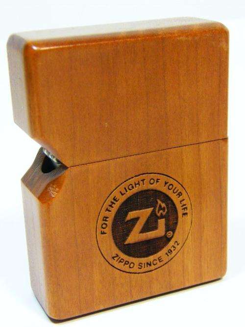Zippo lighter - for the light of your life in wooden flip case - as per photo