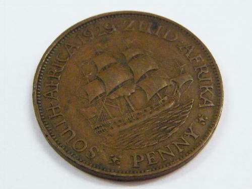 1929 SA Union penny - as per photo