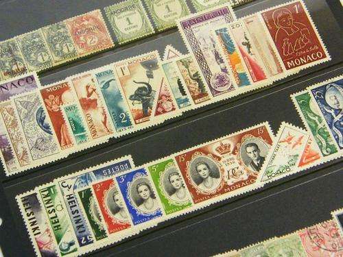 Collection of 68 stamps from Andorra and Monaco - as per photo