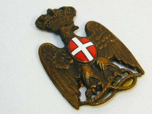 WW2 Italian Colonial Police collar badge - enamel chipped - no pins - as per photo