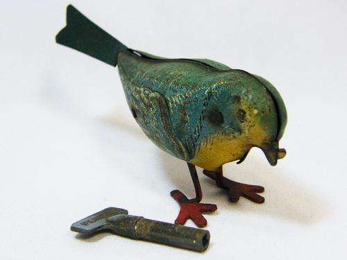 Vintage tin plate mechanical canary - mechanism faulty - as per photo