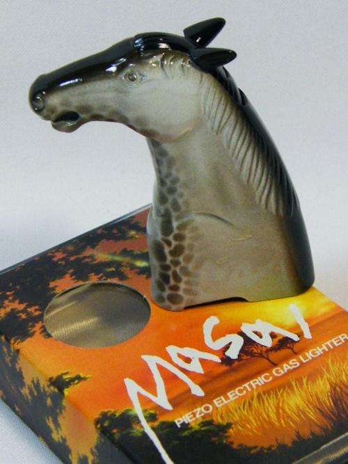 Masai Piezo electric gas lighter in shape of horse in original box - as per photo