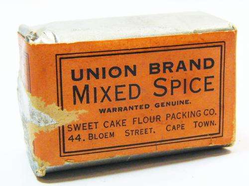 Vintage Union Brand mixed spice salesman sample - still sealed with wrapper - with contents