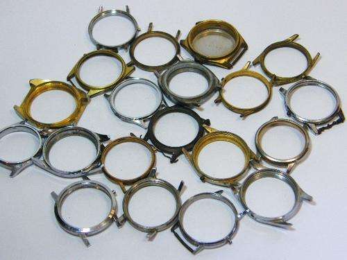 Lot of 20 vintage mens watch cases - no glass - no backplates - as per photo