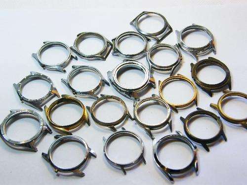 Lot of 20 vintage mens watch cases - no glass - no backplates - as per photo