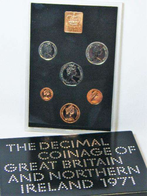 1971 Decimal coinage of Great Britain & Northern Ireland proof set - as per photo
