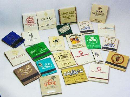 Collection of 25 advertising matchbook advertising hotels - some duplicates - as per photo