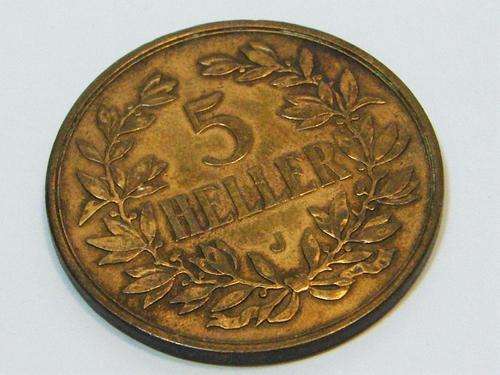 1908 J German East Africa 5 Heller Coin