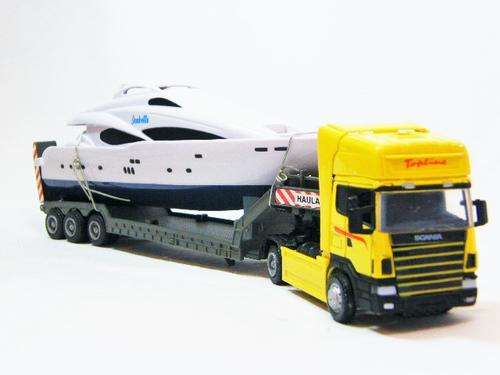 Scania Topline Boat transporter truck with Isabelle boat on trailer by Teama - as per photo