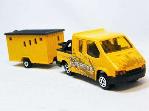 Majorette Ford Transit pickup with trailer - scale 1/60 - as per photo